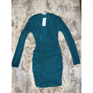 Emerald sparkly bodycon dress
